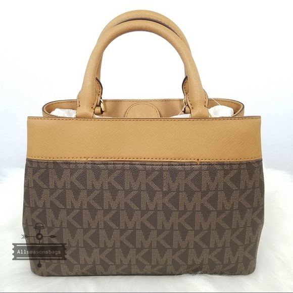 Michael Kors Mk Xs Hailee Brown Satchel crossbody - Picture 7 of 8